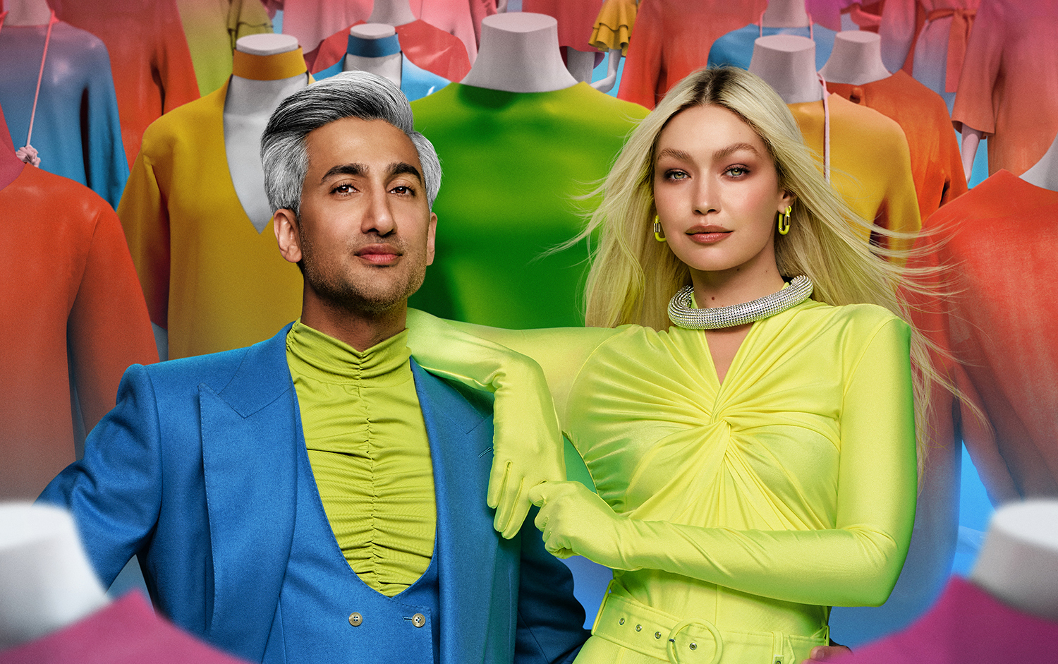 Tan France and Gigi Hadid discuss camp new season of Next in Fashion